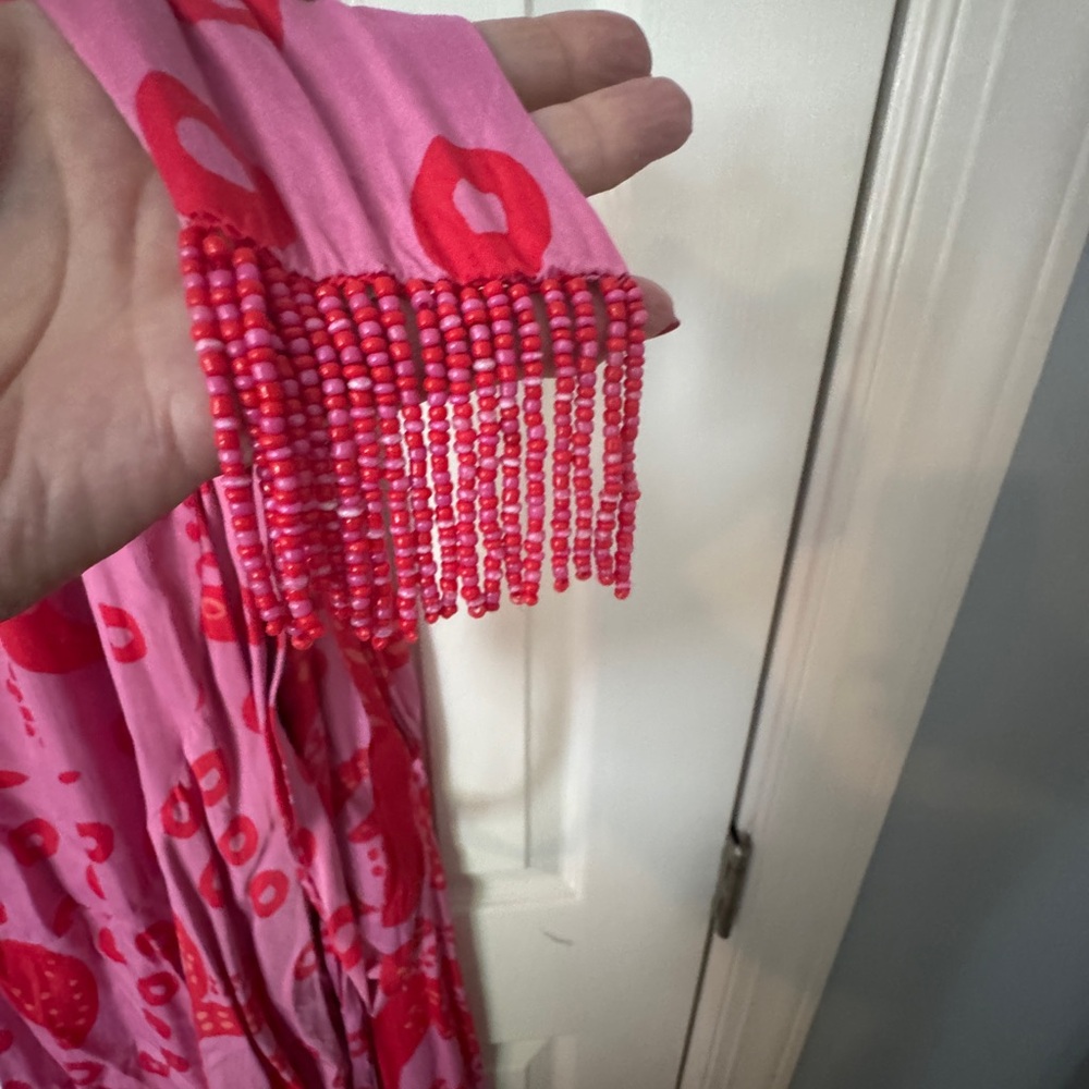 FARM Rio Pink and Red Wrap Maxi Dress - excellent condition! - Picture 6 of 6